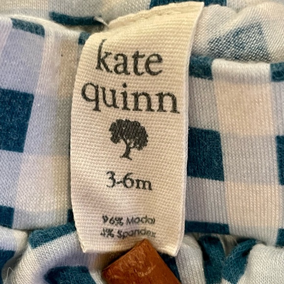 Kate Quinn Ruffle Butt Bloomers Bamboo Leopard and picnic blue shorts Summer lot - Picture 4 of 6